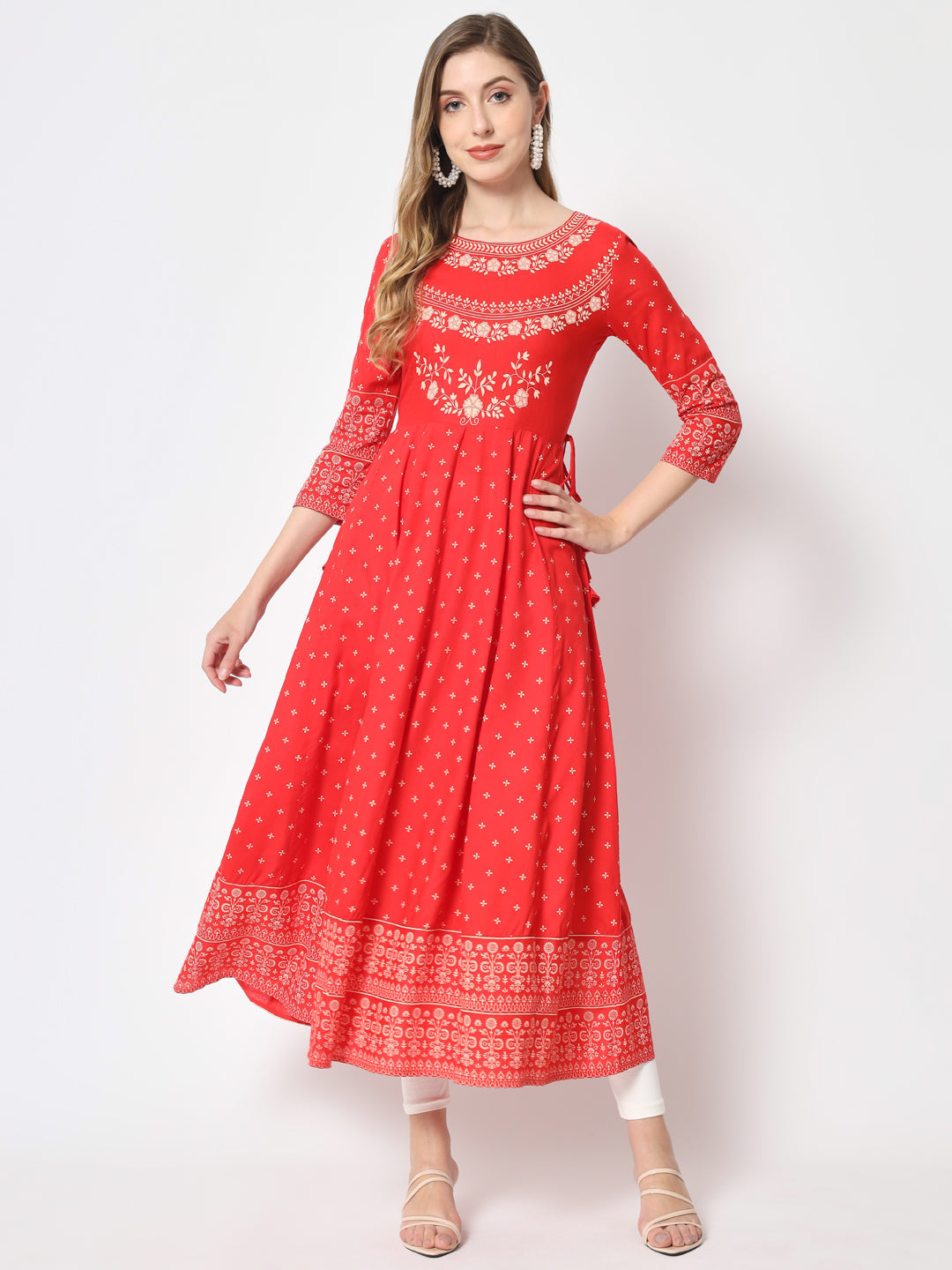 Rayon Printed Anarkali Kurta