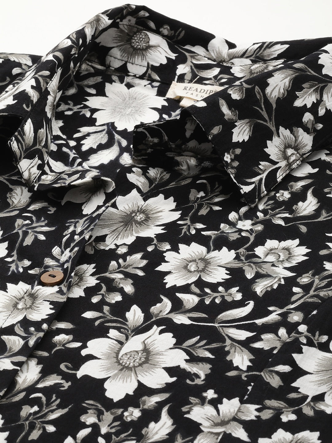 A Line Style Cotton Fabric Black Color Co-Ord Set