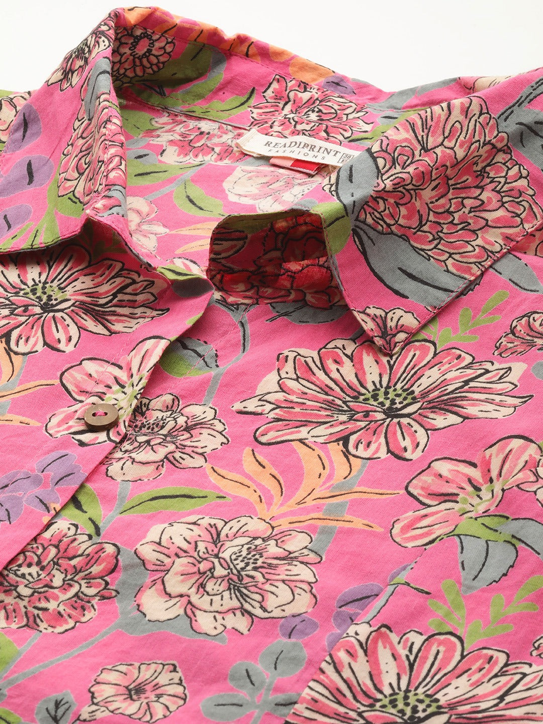 A Line Style Cotton Fabric Pink Color Co-Ord Set