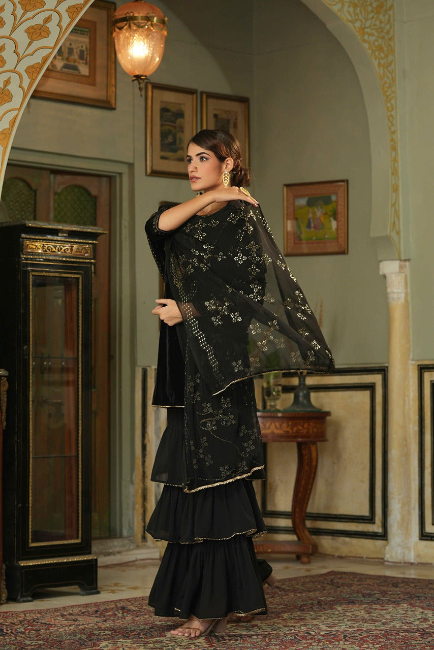 Black Velvet Festive Solid Straight Skd