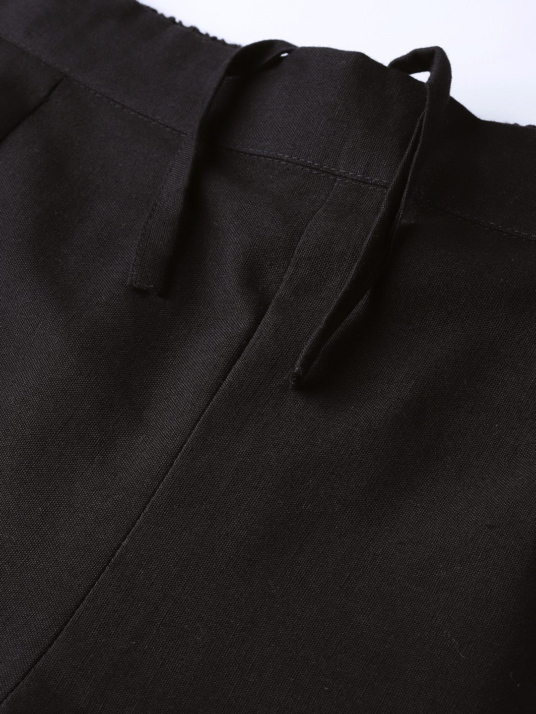 Black Cotton Flex Solid Slim Fit Pant/Slim Pant