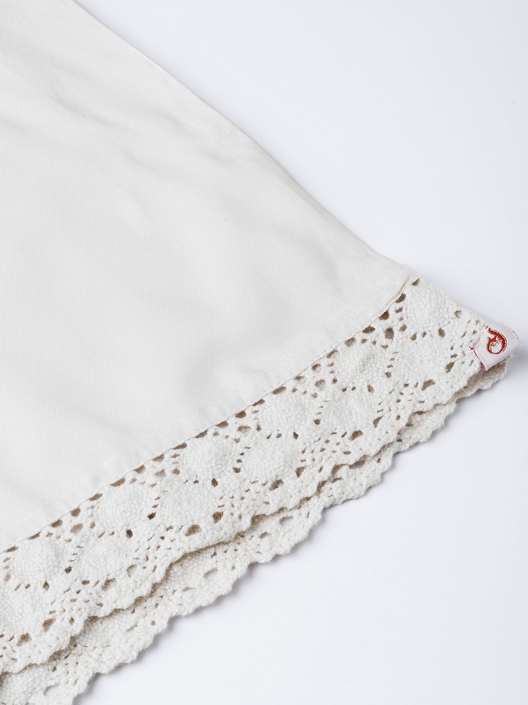 Offwhite Rayon Solid Wide Leg Palazzo