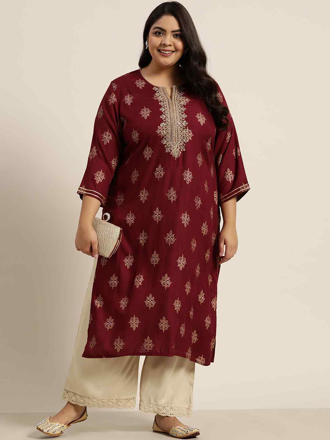 Beige Rayon Solid Wide Leg Palazzo