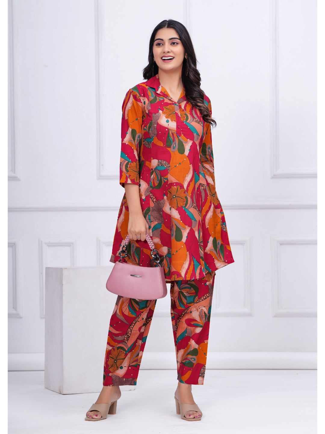 Pink Printed Co-Ord set