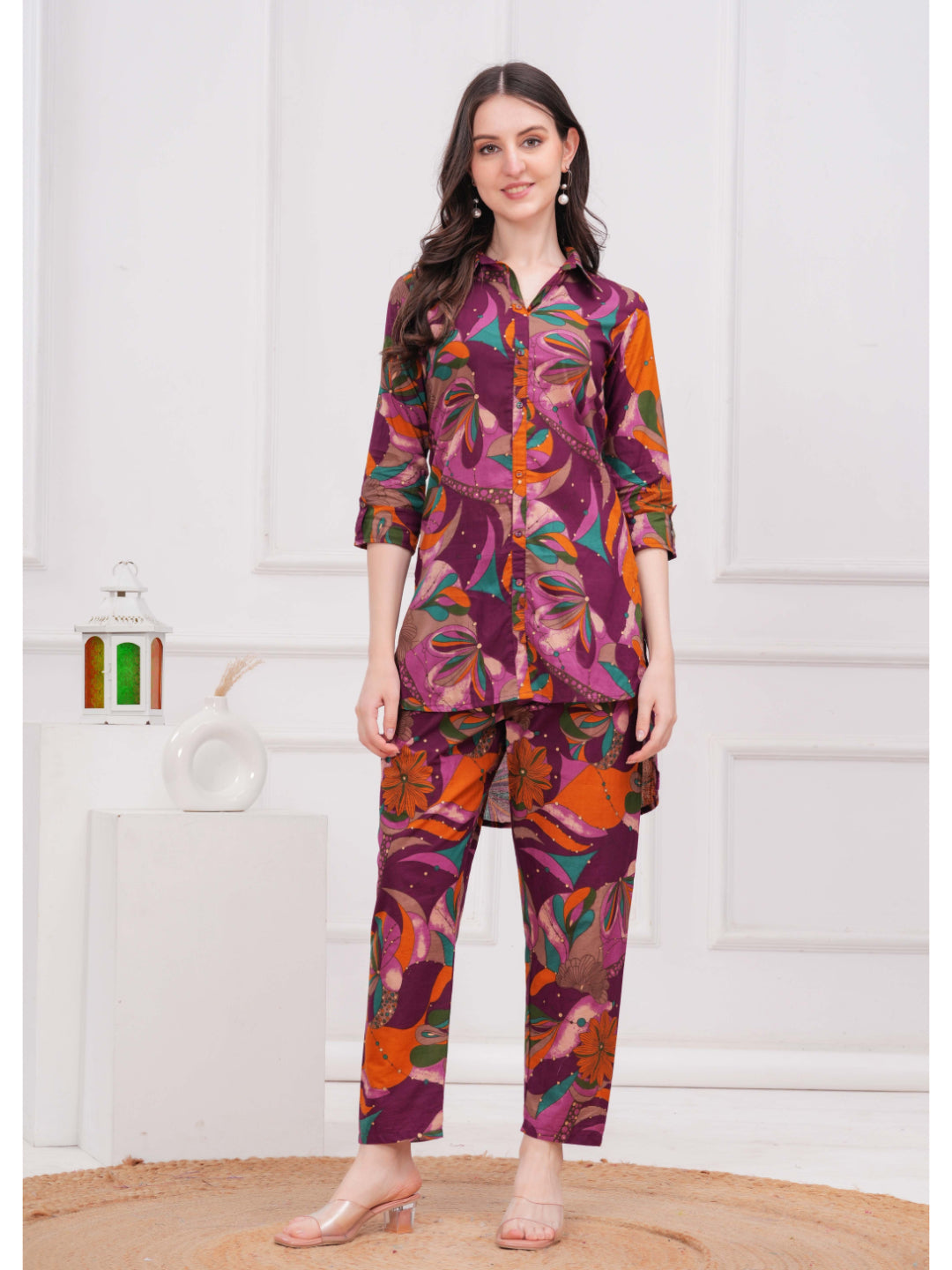 Purple Printed Co-Ord set