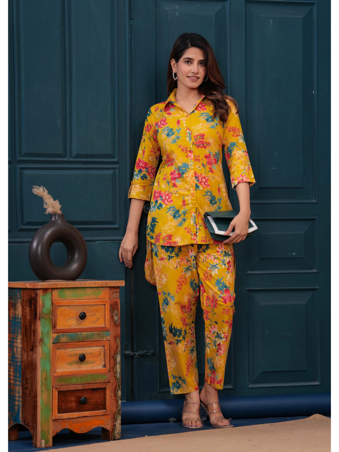 Yellow Printed Co-Ord set