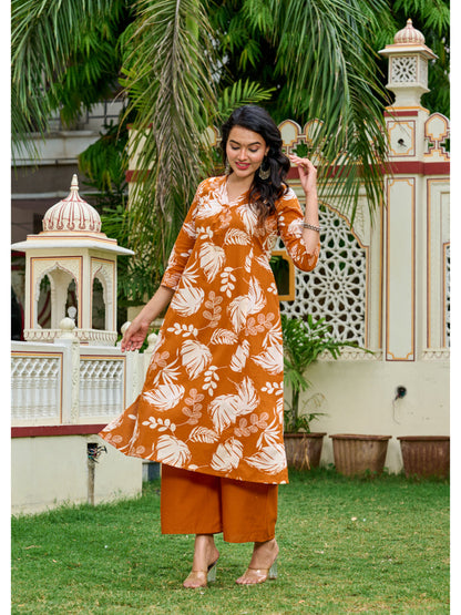 Rust Printed Co-Ord Set