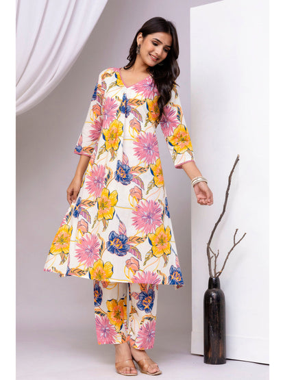 Multicolor Floral Printed Co-Ord Set for Women