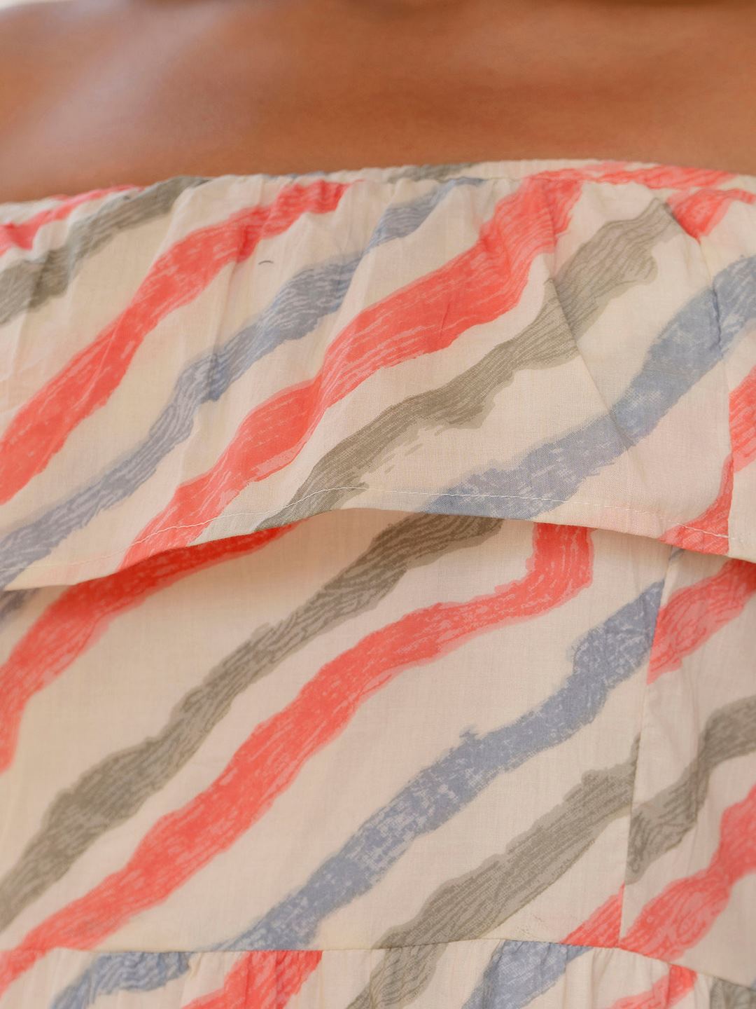 Off-White Lehariya Printed Flared Dress