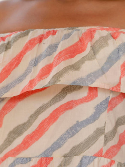 Off-White Lehariya Printed Flared Dress
