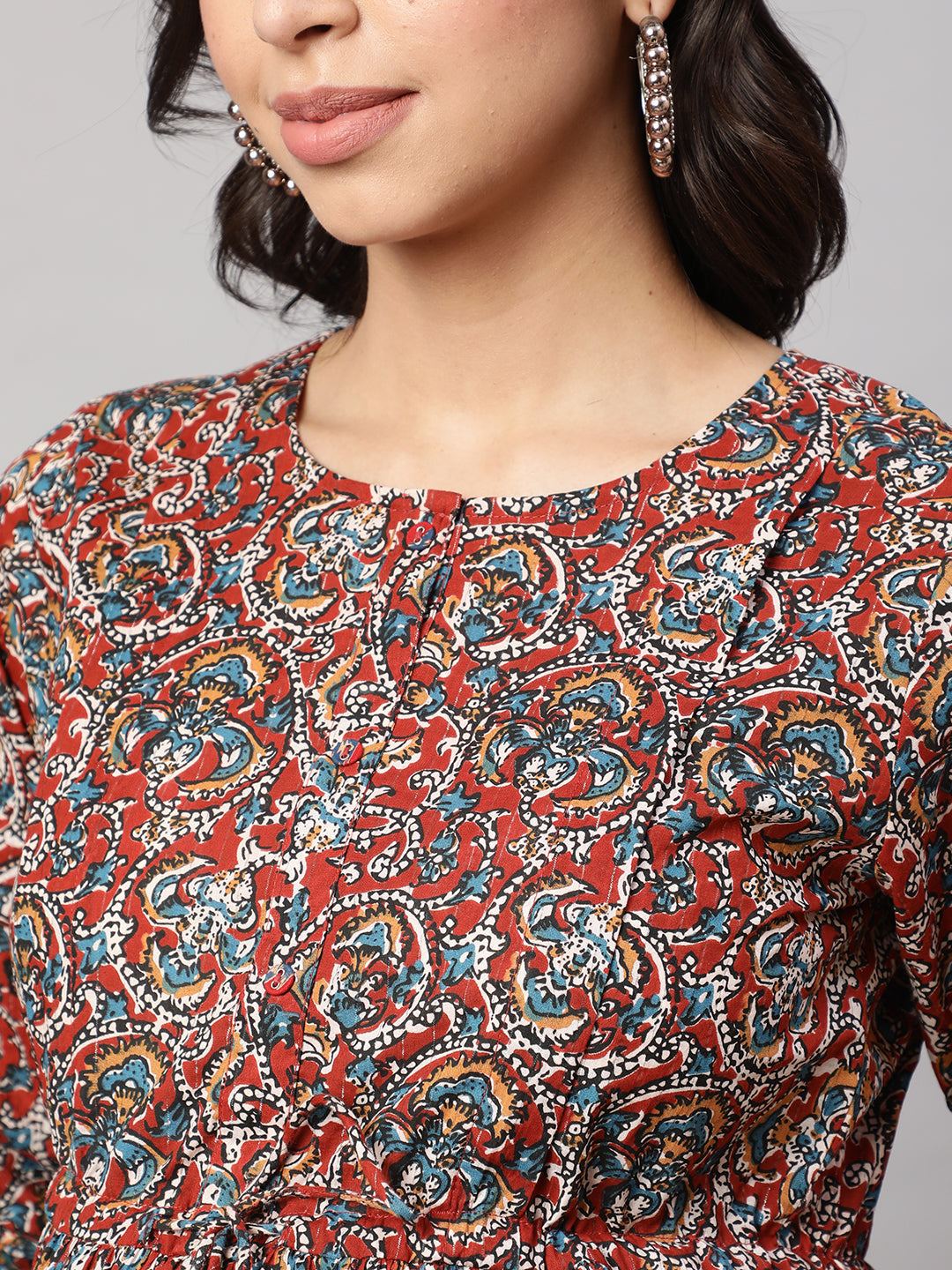 Multi Printed Maternity Dress