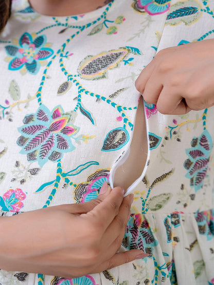 Off White Maternity Dress