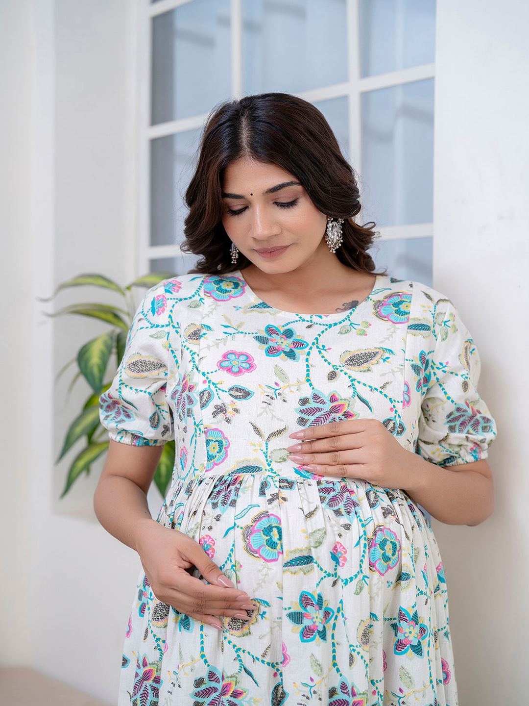 Off White Maternity Dress