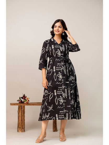 Black Printed Dress
