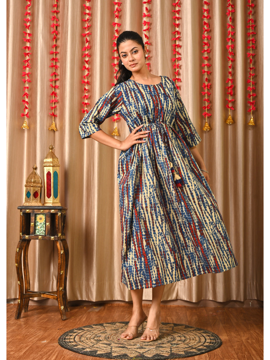 Women Multi Printed Flared Dress