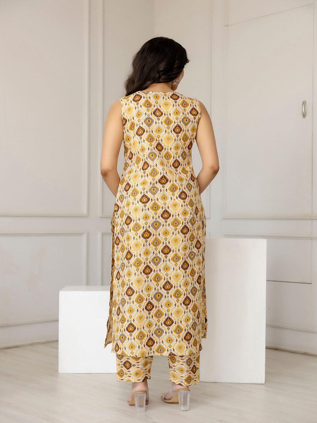 Multi Color Printed Straight Kurta With Trouser