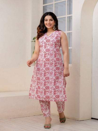 Off White Color Printed Straight Kurta With Trouser