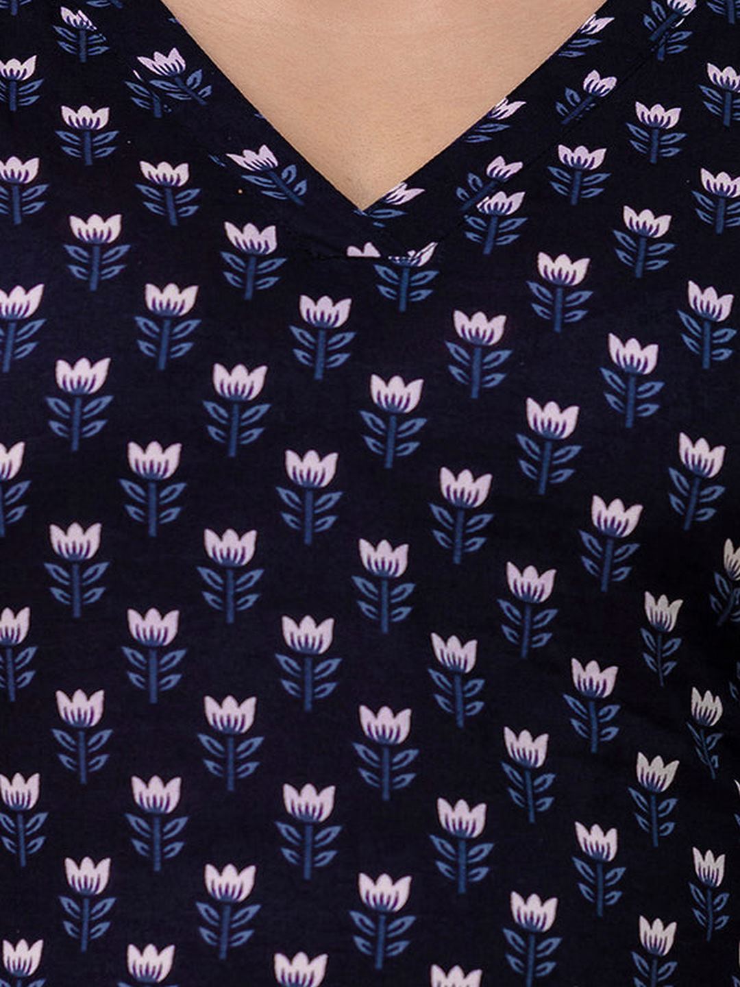 Black Ethnic Printed Kurta And Trouser With Dupatta