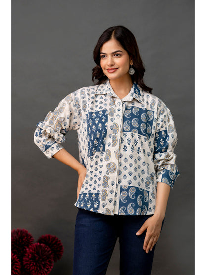 Off White Printed Shirt