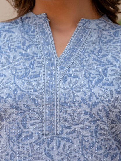 Blue Straight Tunic