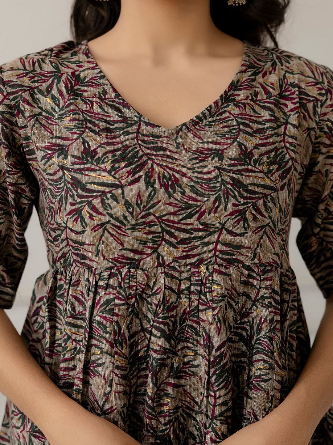 Multi Printed Peplum Tunic