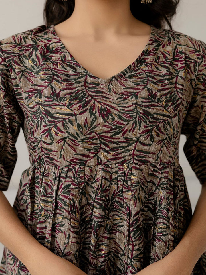 Multi Printed Peplum Tunic
