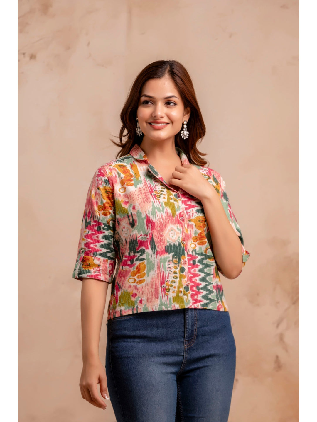 Multicolor Printed Straight Tunic