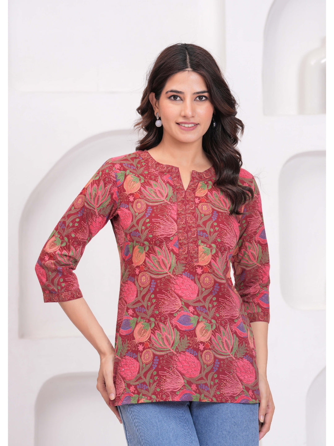 Floral Printed Straight Tunic