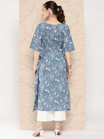 Blue Ethnic Printed Kaftan