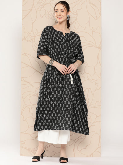 Black Ethnic Printed Kaftan