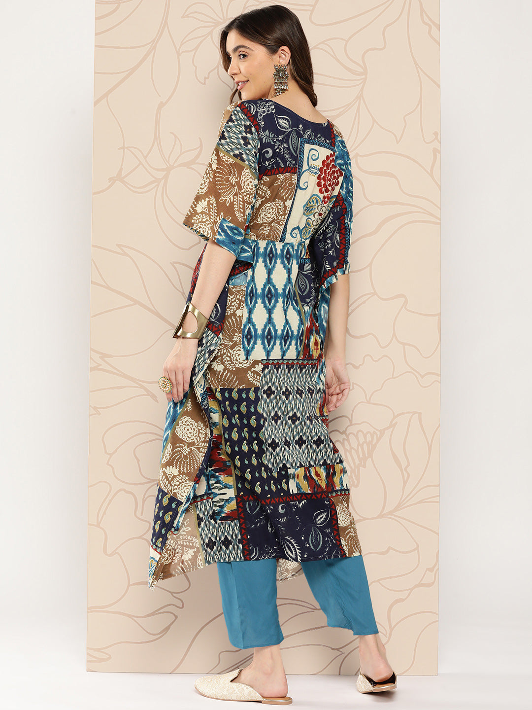 Multi Ethnic Printed Kaftan