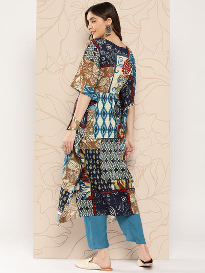 Multi Ethnic Printed Kaftan