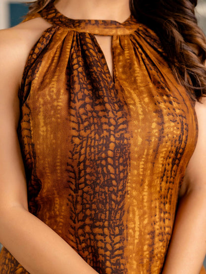 Blue Shibori Printed Straight Kurta