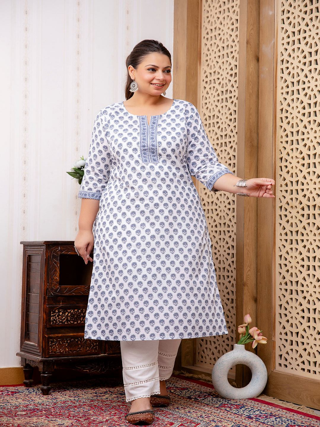 Nayo white printed kurta – wholesale supplier