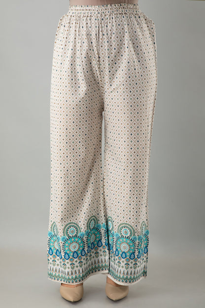 Printed Straight Calf Length 3/4 Sleeves Round Neck Rayon Kurta Set (Preorder)