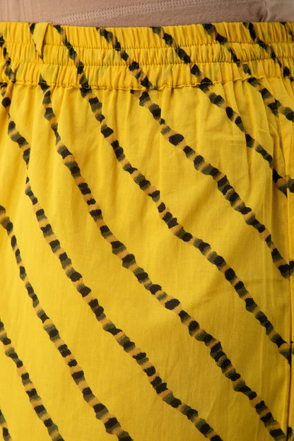 Printed Straight Calf Length 3/4 Sleeves Round Neck Cotton Kurta Dupatta Bottom Set (Preorder)