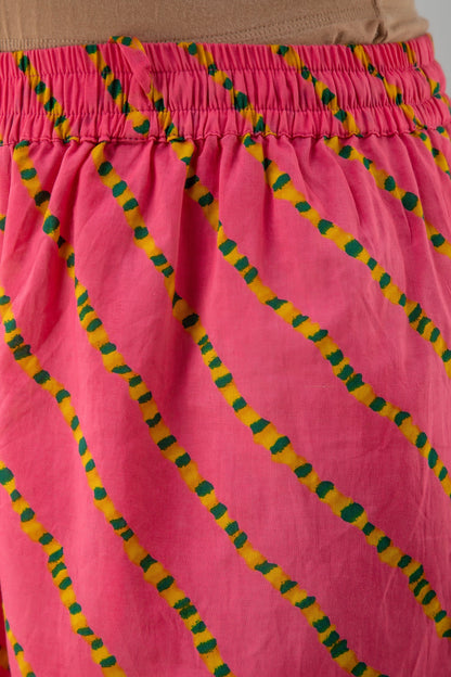 Printed Straight Calf Length 3/4 Sleeves Round Neck Cotton Kurta Dupatta Bottom Set (Preorder)