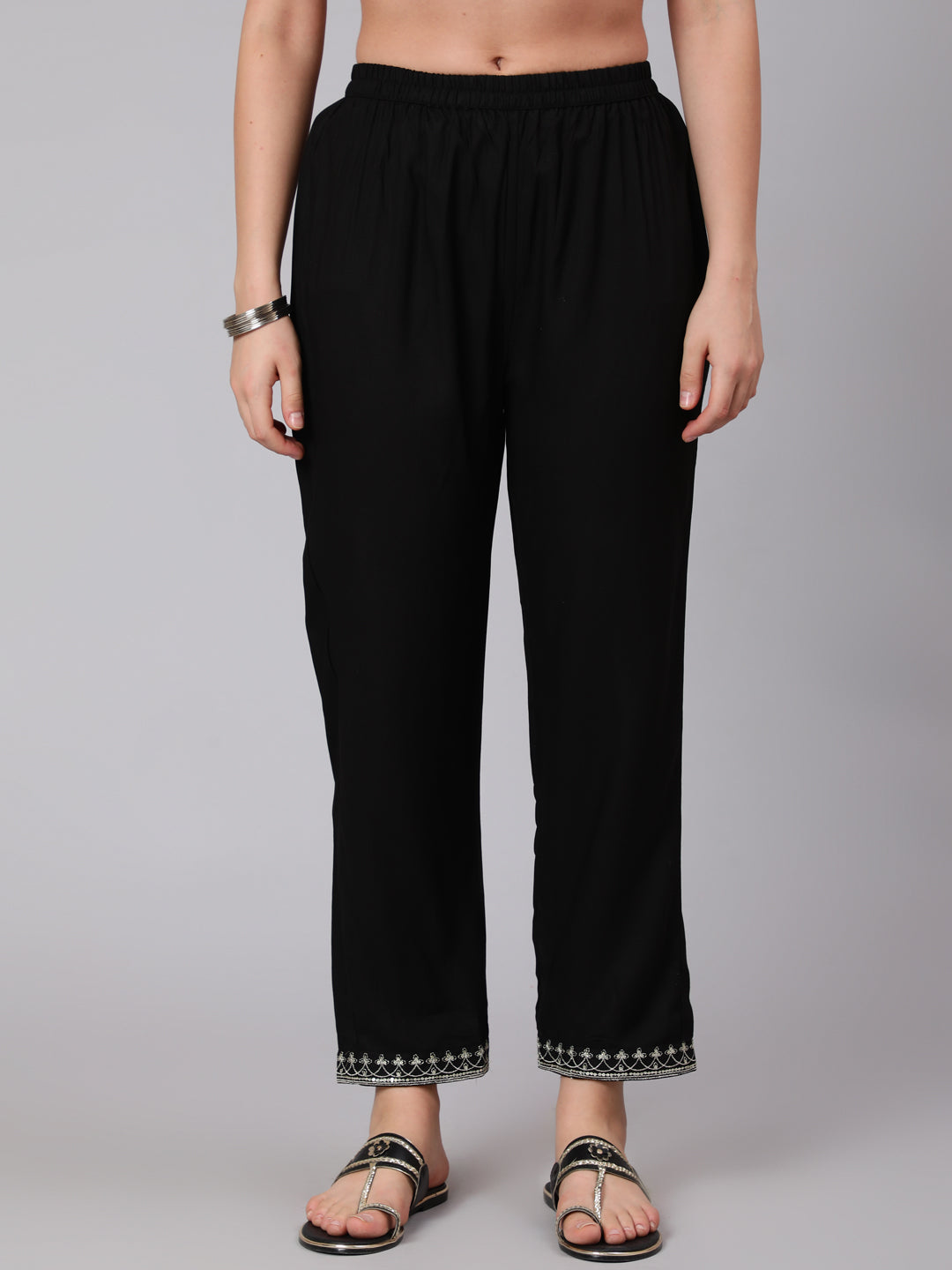 Rayon Calf Length Embroidered Flared 3/4 Sleeve Round Neck Kurta Set (Preorder)