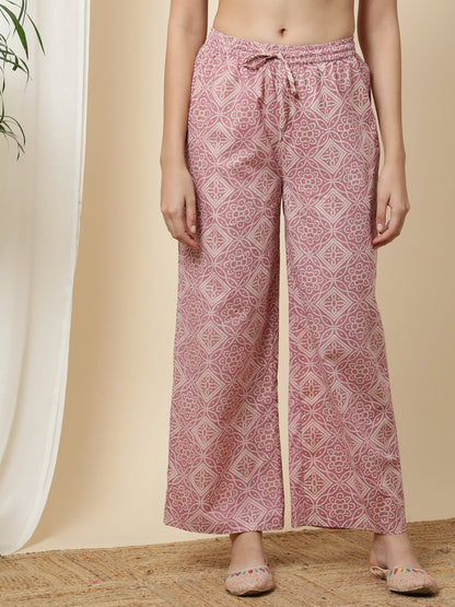 Rayon  Calf Length Printed  3/4 Sleeve Round Neck Kurta Bottom Set (Preorder)