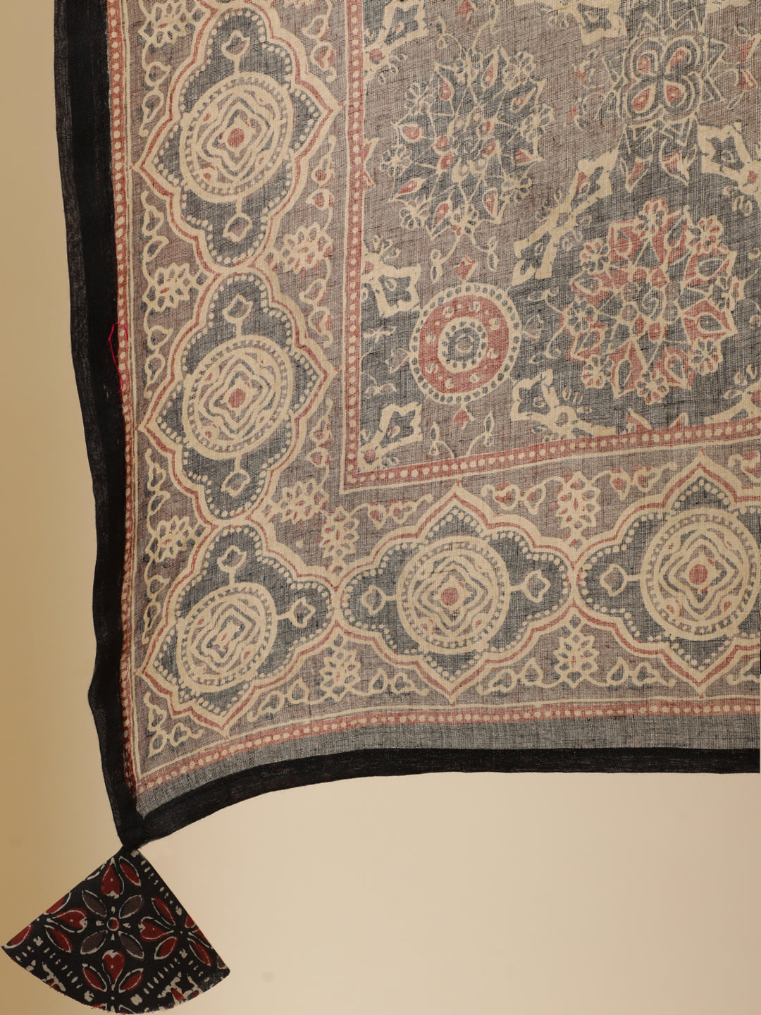 Cotton  Calf Length Printed  3/4 Sleeve Round Neck Kurta Bottom Dupatta Set