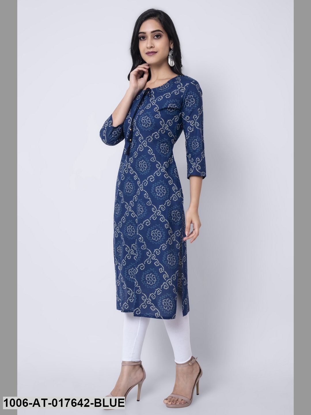 Cotton Printed Straight Kurta