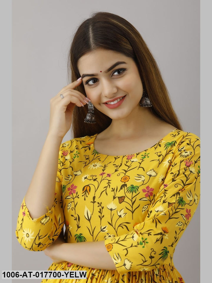 Printed A-Line Kurta