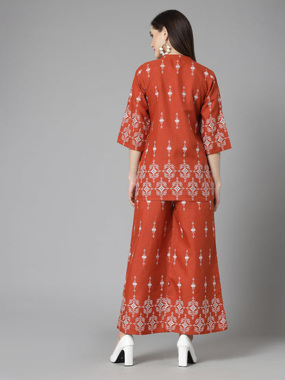 Printed Cotton Blend Co-Ord Set (Pre-Order)