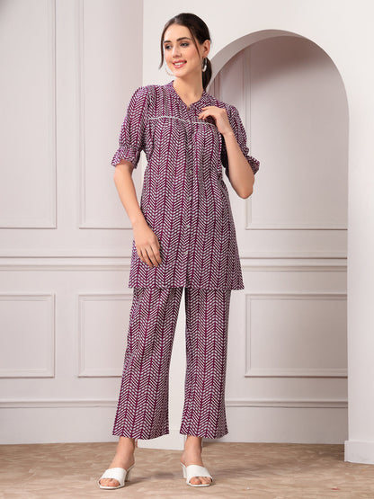 Printed Rayon Co-Ord Set (Pre-Order)