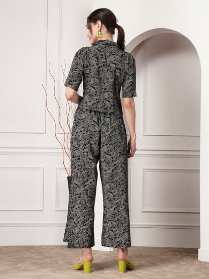 Kalamkari Printed Rayon Co-Ords Set (Pre-Order)