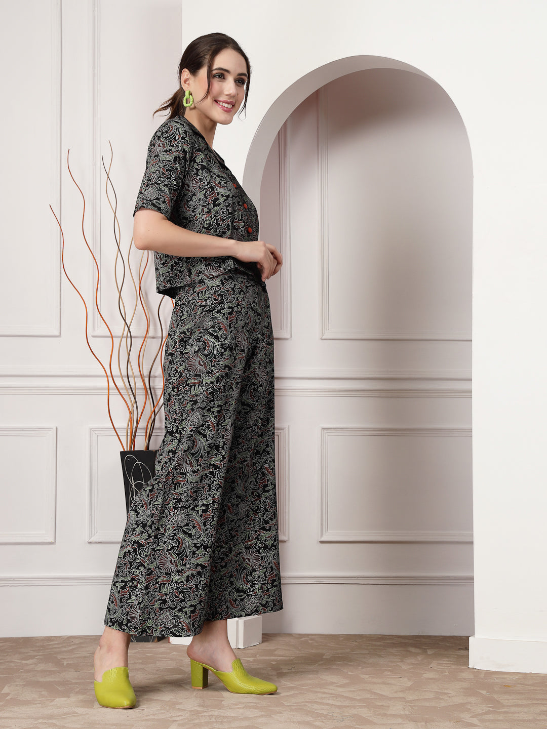 Kalamkari Printed Rayon Co-Ords Set (Pre-Order)