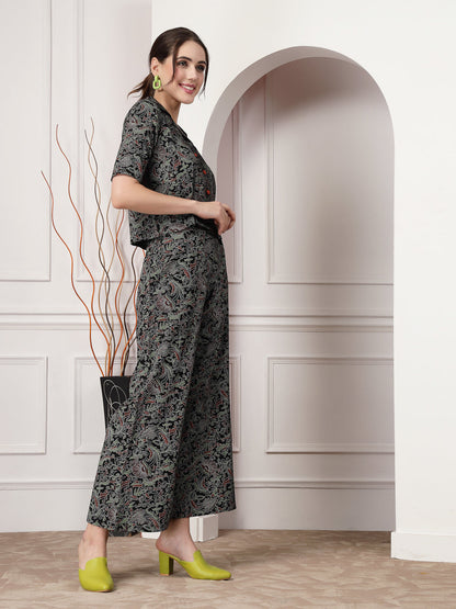 Kalamkari Printed Rayon Co-Ords Set (Pre-Order)