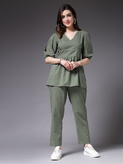 Self Woven Kantha Cotton Co-Ord Set (Pre-Order)