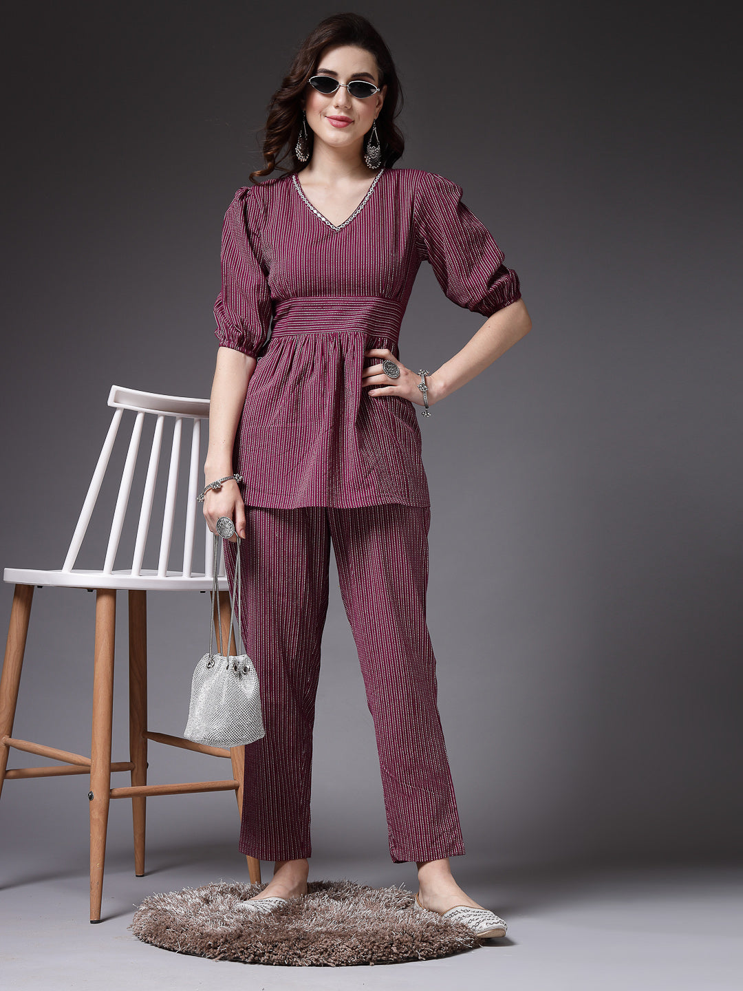 Self Woven Kantha Cotton Co-Ord Set (Pre-Order)