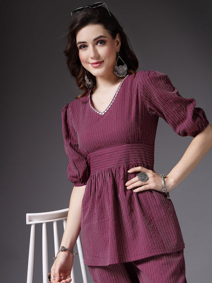 Self Woven Kantha Cotton Co-Ord Set (Pre-Order)